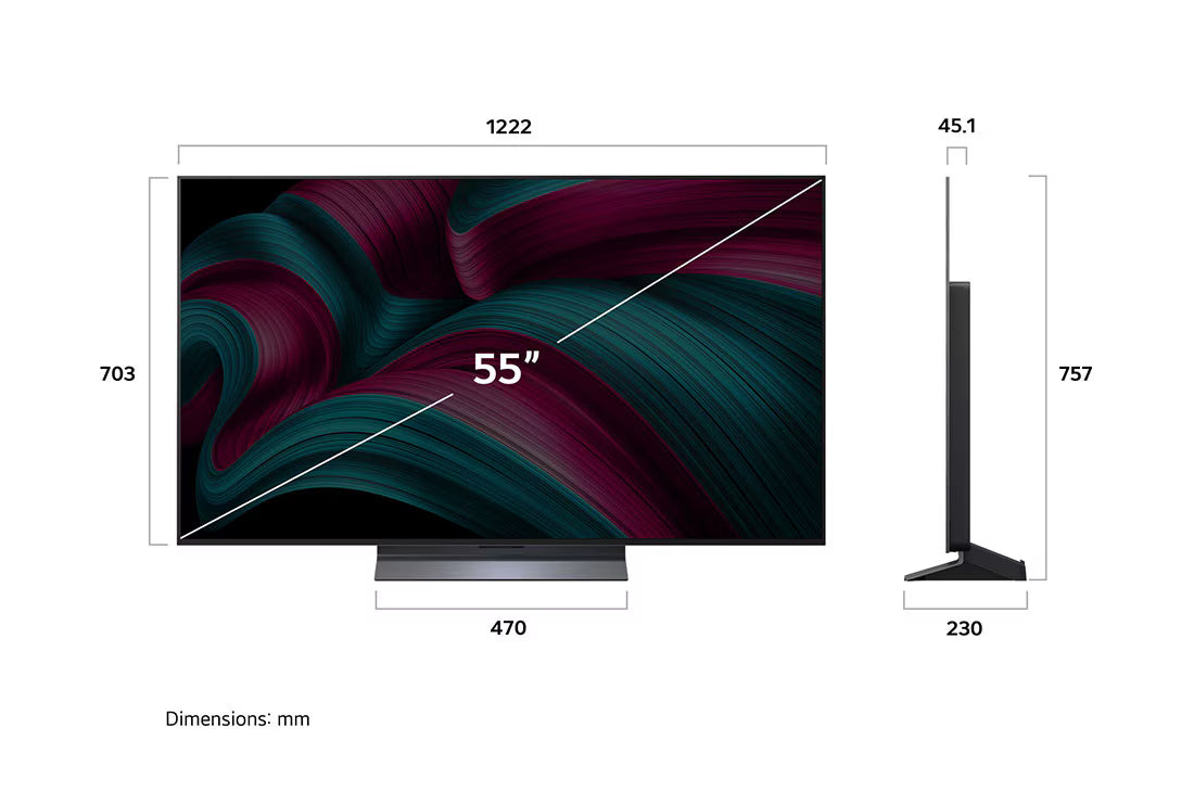 LG TV 55C56 55 inch OLED AI THINQ