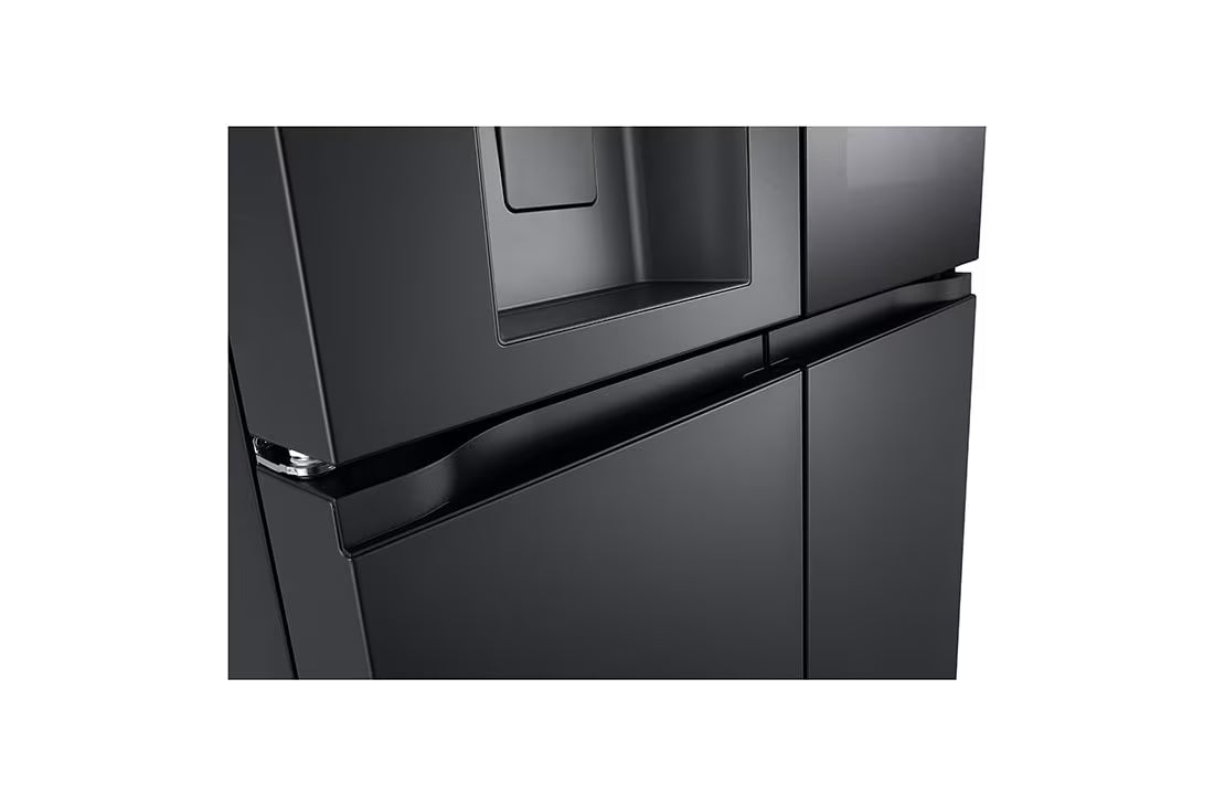 LG Black Glass InstaView, French Door Fridge, Essence Black Steel GC-X24FFCAB
