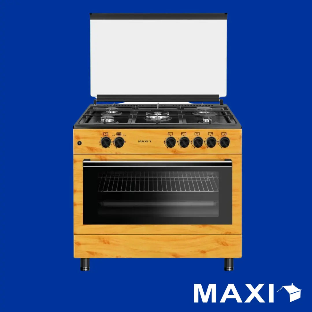 MAXI GAS COOKER 60*90(5BURNERS) WOOD 60 CM * 90 CM