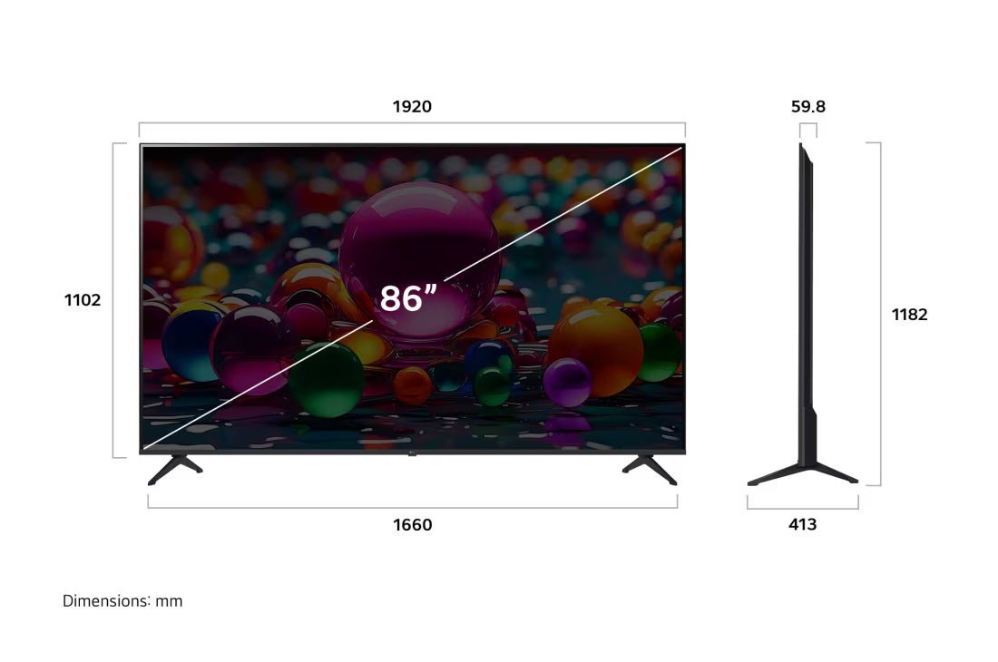 LG TV 86 UA85006LA 86 inch UHD