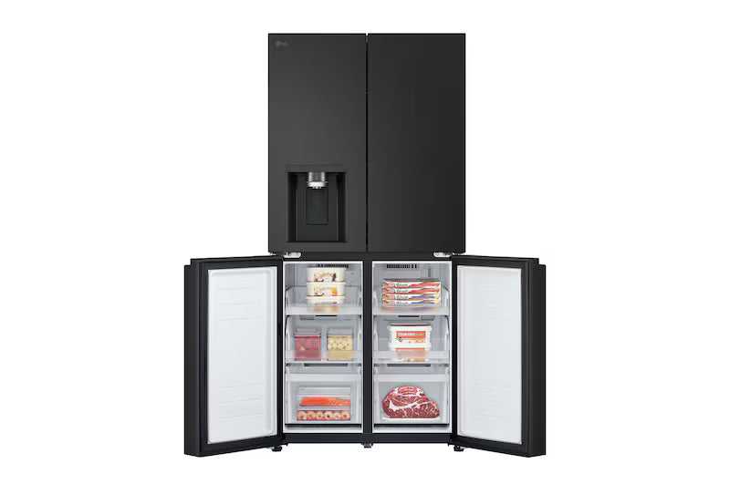 LG REF 22FFQPB 570 L French Door with Ice and Water Dispenser in Black Finish