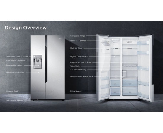 Hisense Side by Side 535L Refrigerator 70WS